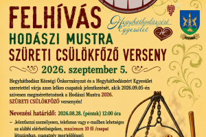 HODÁSZI MUSTRA 2026. SZÜRETI CSÜLÖKFŐZŐ VERSENY