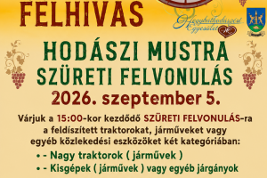 HODÁSZI MUSTRA SZÜRETI FELVONULÁS 2026.09.05.